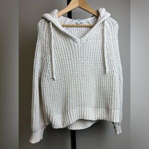 Aerie knit sweater with hoodie and drawstring